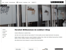 Tablet Screenshot of liebherr-shop.liebherr.com
