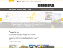 Tablet Screenshot of liebherr.com
